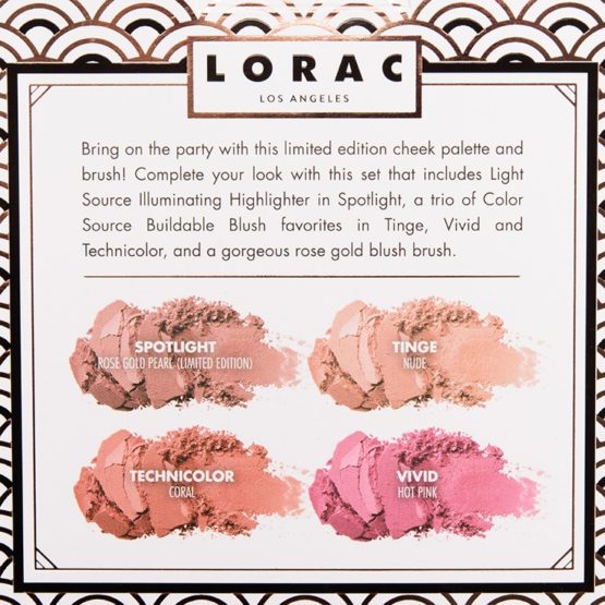 Lorac Cue the Confetti Highlighter & Blush Palette with Brush