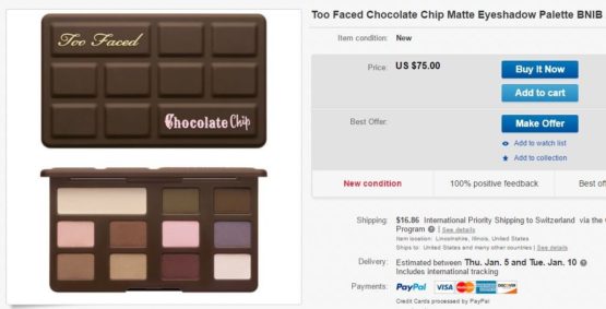 Too Faced – Matte Chocolate Chip Palette