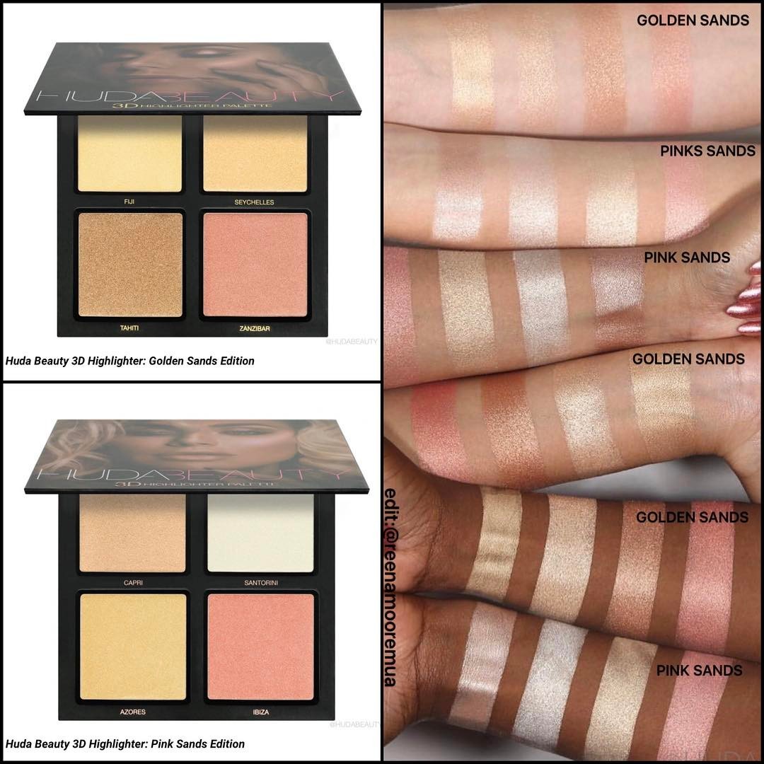 Huda Beauty 3D Highlighter Palette "Pink Sand Edition"