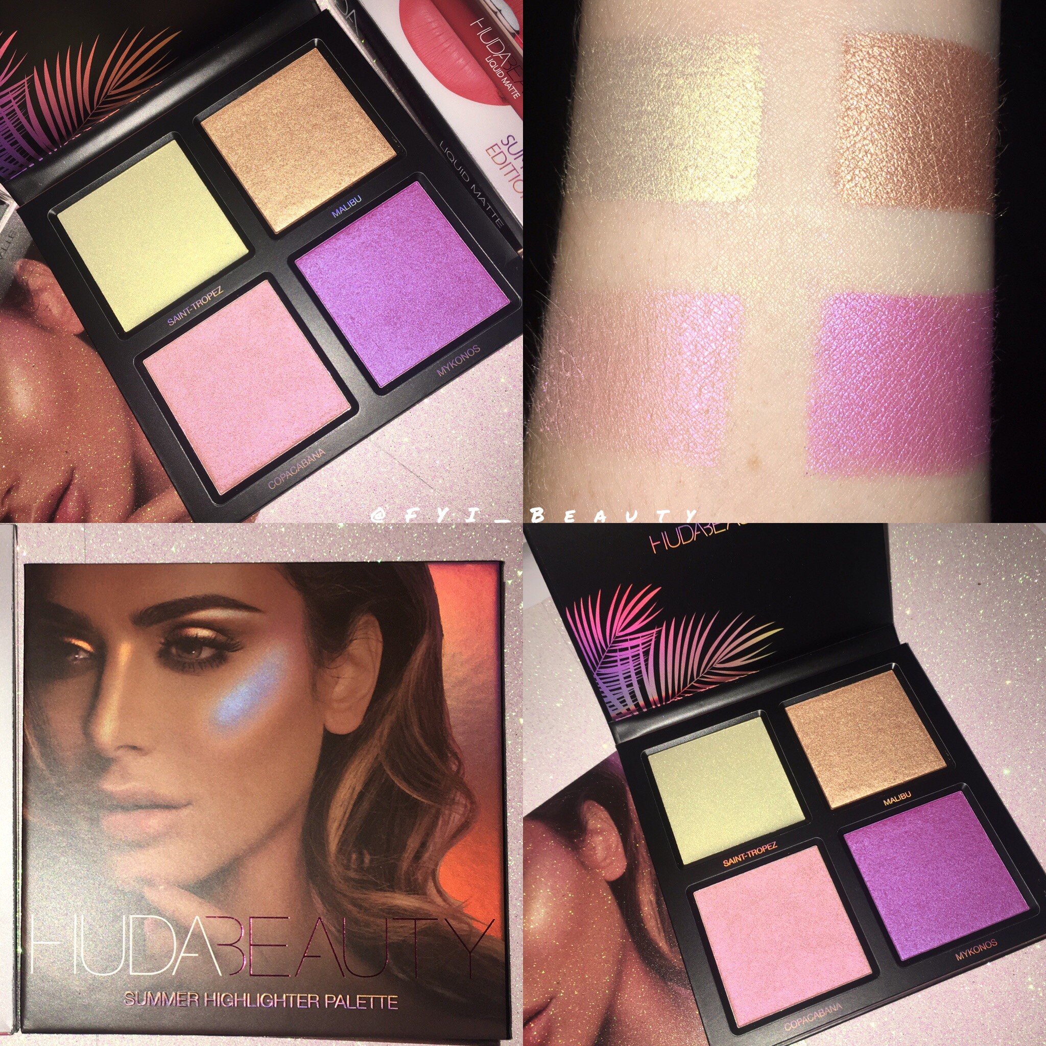 Huda Beauty 3D Highlighter Palette - Summer Solstice