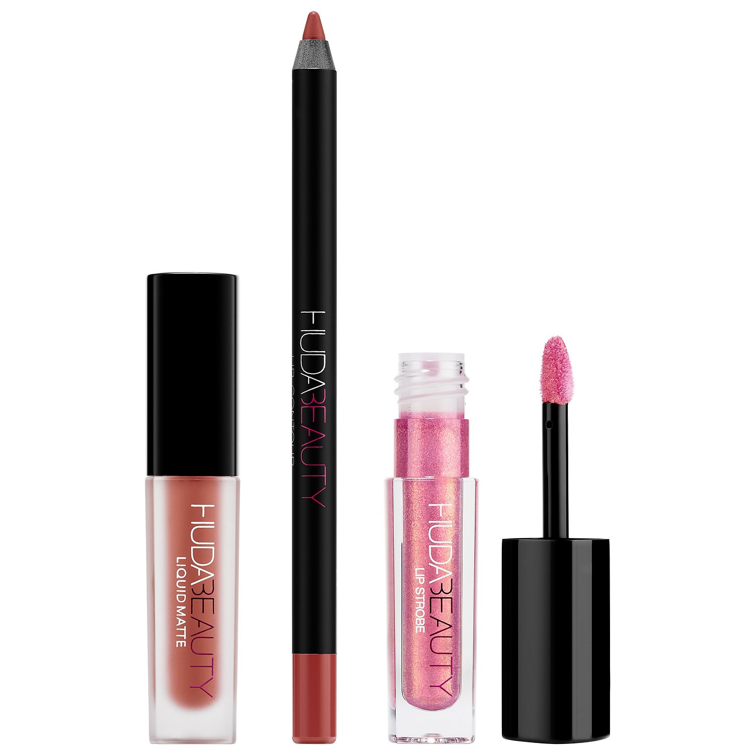 Huda Beauty Contour and Strobe Lip Set "Trophy Wife & Shameless"