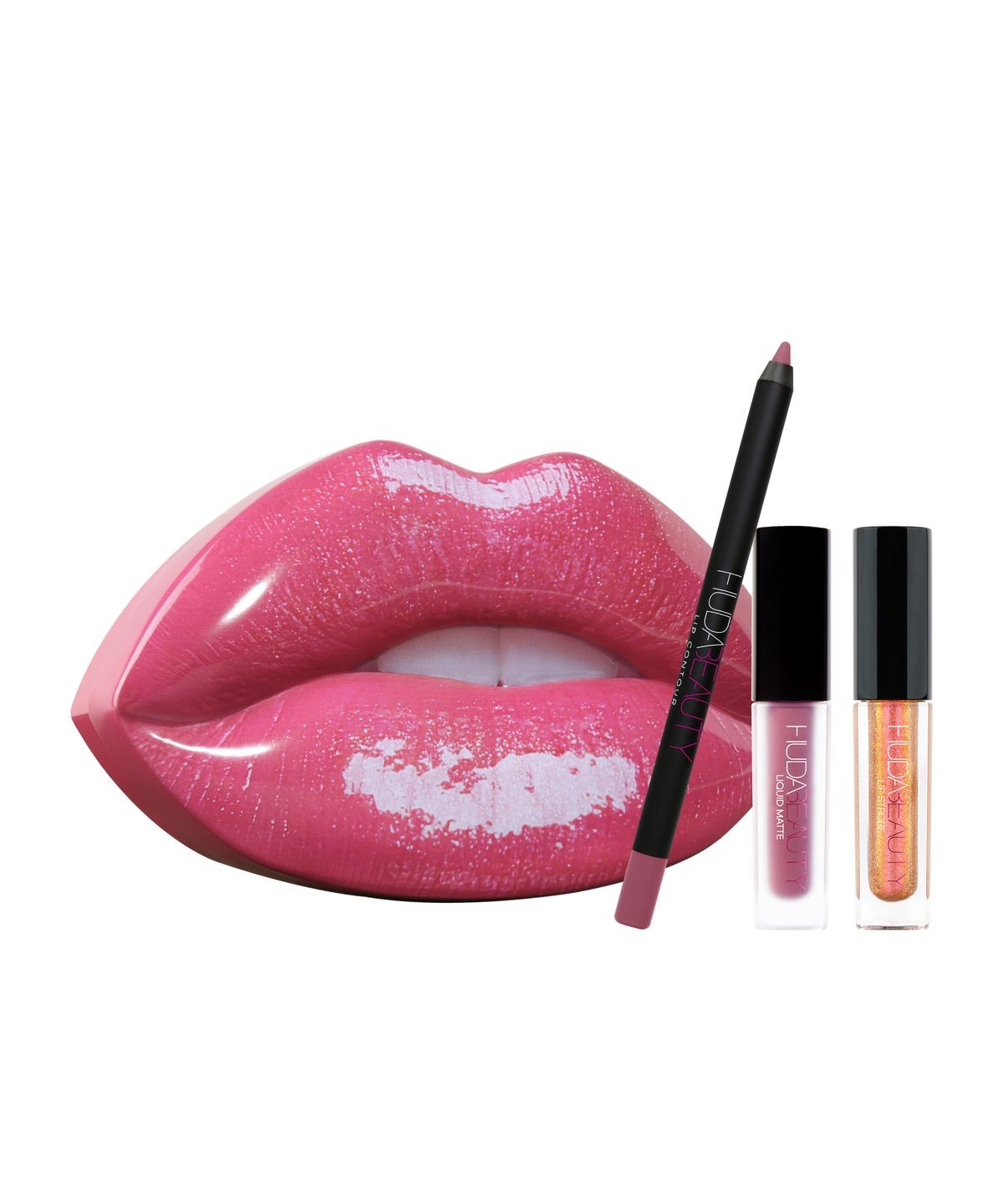 Huda Beauty Contour and Strobe Lip Set "Trophy Wife & Shameless"