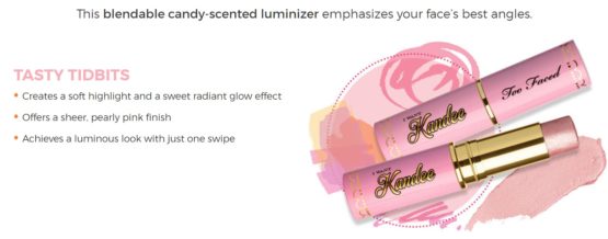 Too Faced I Want Kandee Candy Glow Luminizer Stick