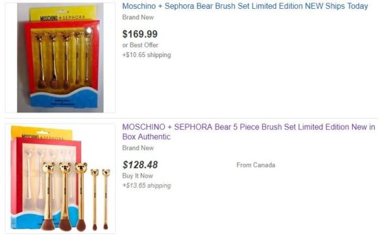 Sephora x Moschino Collection Bear 5 Piece Brush Set