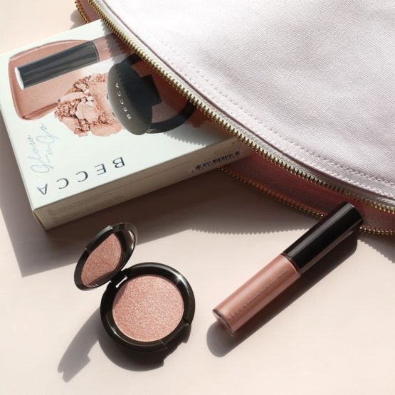 BECCA Limited Edition Glow On the Go Rose Gold Set