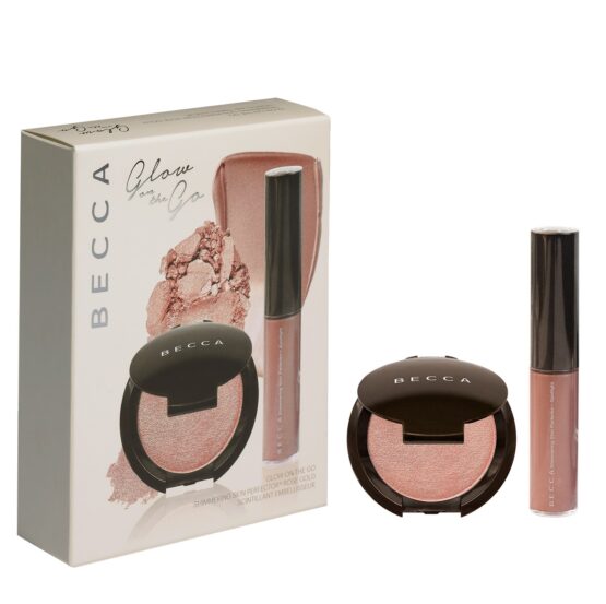 BECCA Limited Edition Glow On the Go Rose Gold Set