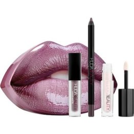 Huda Beauty Contour and Strobe Lip Set "Silverfox & Enchanting"