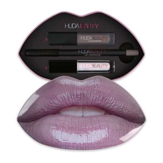 Huda Beauty Contour and Strobe Lip Set "Silverfox & Enchanting"