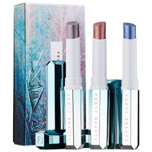 FENTY BEAUTY "Snow Nights" Frosted Metal Lipstick 3-pc Set