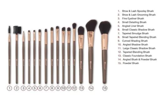 BH Cosmetics Rose Gold 15 Pieces Brush Set – Bild 6