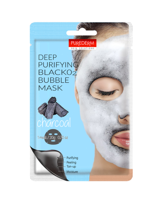 Purederm Deep Purifying Black Charcoal Bubble Mask BlissMe