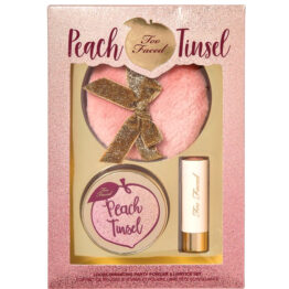 Too Faced Peach Tinsel Loose Sparkling Party Powder & Lipstick Set e763-1