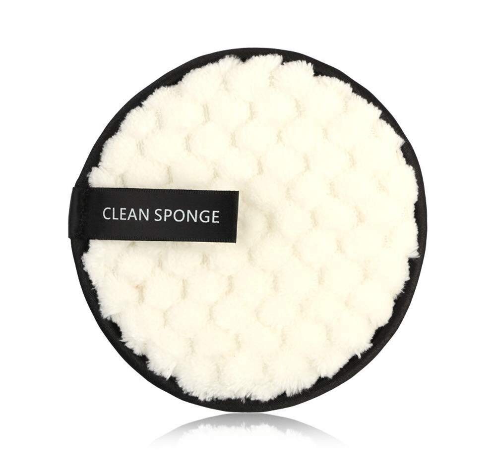 Reuseable Makeup Remover Pads Microfiber Face Cleanser - White