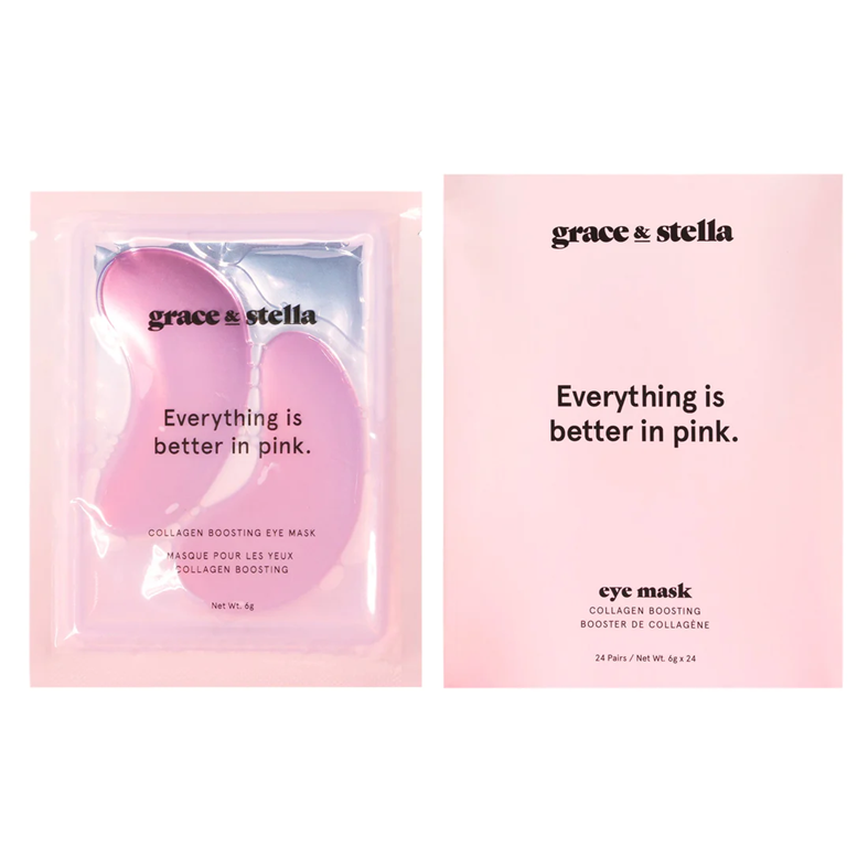 Grace & Stella Collagen Pink Eye Masks - 1 Pair – Bild 3
